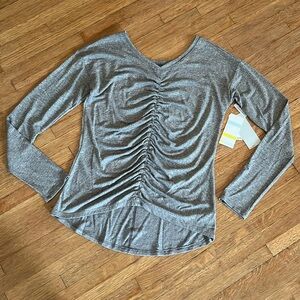 Zella dark heather gray top
